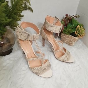 Jessica Simpson Size 7.5M JP-Blare Snakeskin Heels
